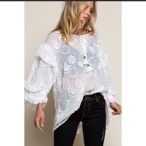 The ALICE Floral Embroidered Peasant Blouse